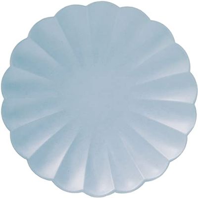 Ciao - Composteerbare FSC kartonnen borden (diameter 23 cm), 8 stuks, pastelblauw diameter 23, 34729