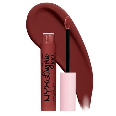 NYX Professional Makeup Lip Lingerie XXL, Rossetto liquido Matte a lunga tenuta, Formula vegana, Straps Off