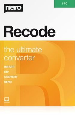 Nero Recode | 1 Dispositivo | 1 Usuario PC | Código de activación PC enviado por email