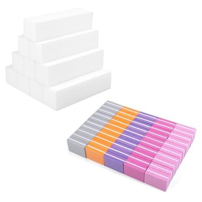 Bloque Pulidor de uñas,uffer de Uñas Cuadrado Esponja Lima de Uñas para Salones de Manicura, Diy Nail Art en Casa(60pcs)