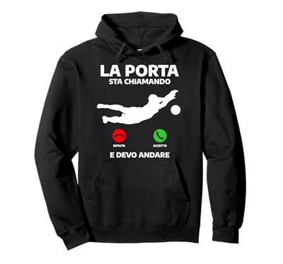 Uomini Citazione Di Calcio Divertente Per Un Portiere Felpa con Cappuccio