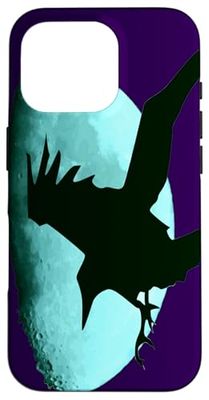 Nocturnal Raven Once In A Blue Moon Halloween Art Case for iPhone 16 Pro