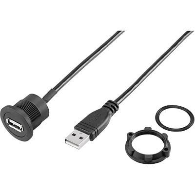 TRU COMPONENTS USB-19-BK USB A inbouwbus 2.0 Inhoud: 1 st.