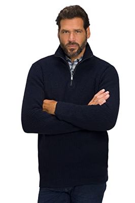 JP 1880 Maglia brevettata, Colletto Alto Maglione Cardigan, Blu Navy, XXXXL Uomo