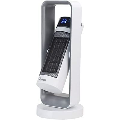 ARDES AR4P20 OBLIVION keramische ventilatorkachel met automatische verticale oscillatie - oscillerende ventilatorkachel met 12-uurs timer - digitale stille ventilatorkachel - afstandsbediening en