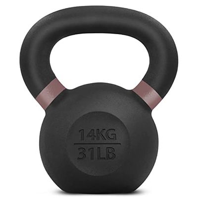 Yes4All Z9TZ Pesas con recubrimiento de polvo, 14 kg, Marrón