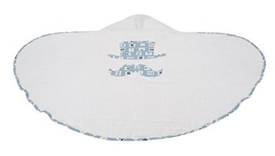 Babybadhanddoek, badhanddoek voor peuters met capuchon, 100% natuurlijk katoen, Öko-Tex Standard 100, 80 x 130 cm, wit/Retro Boy