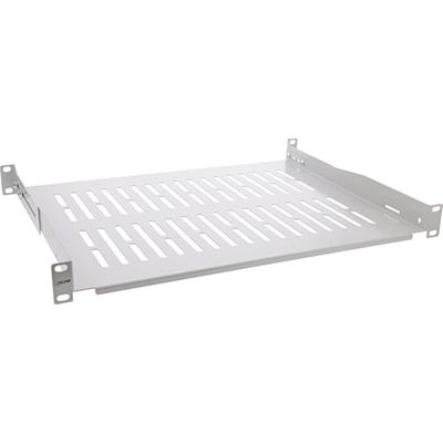 InLine 19114D Tablette 19", 350 mm, 50 kg, 1U, Gris RAL 7035