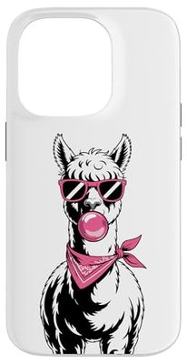 Alpaga Lunettes De Soleil Chewing-Gum Alpagas Coque pour iPhone 14 Pro