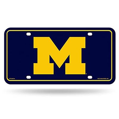 NCAA Michigan Wolverines Metal License Plate Tag
