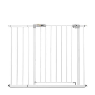 hauck Open N Stop KD Barreira de segurança para crianças escadas com extensão de 21 cm, cerca de segurança infantil sem furos, porta para cães, segurança para bebé, 96 - 101 cm, branco