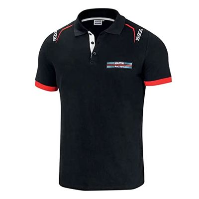 Sparco 01276MRNR4XL, Martini Racing Pikétröja, Svart, Standard Unisex Vuxen, Multifärg, 42/50 EU, Multicolor