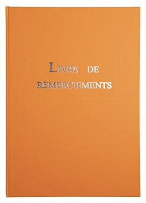 EXACOMPTA Libro de Agradecimiento, Cartón Recubierto de Papel, Naranja, 29,7x21 cm