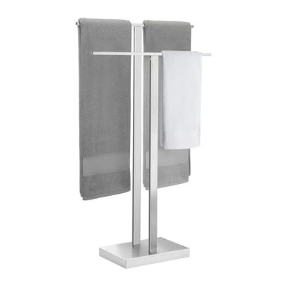 KES Toallero de Baño 18/8 Acero Inoxidable Toalleros de Pie Cepillado 2 Barras Toallero de Barra, BTH231-2