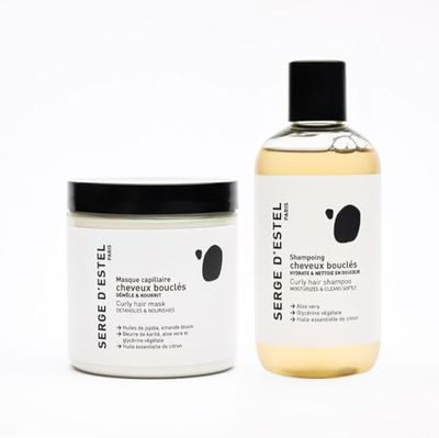 SERGE D'ESTEL PARIS Soin Cheveux Bouclés et Ondulés 500ml Nettoie en Douceur les Boucles Nourrit - Démêle et Apporte Légèreté - Souplesse Définition et Brillance aux Boucles