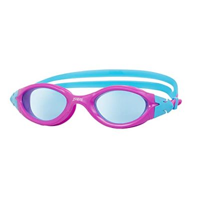 Zoggs Children's Panorama Junior Swimming Goggles with UV Protection, Wide Vision and Anti-Fog (6-14 Years), Violet/Aqua/Bleu Teinte
