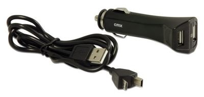 CMX Universal USB billaddare (12 V/3 A) för smartphone/surfplatta/navigationsutrustning 12V svart