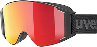 uvex g.gl 3000 TOP - skidglasögon för dam och herr - polariserande - med utbytbar lins - black matt/red-clear - one size