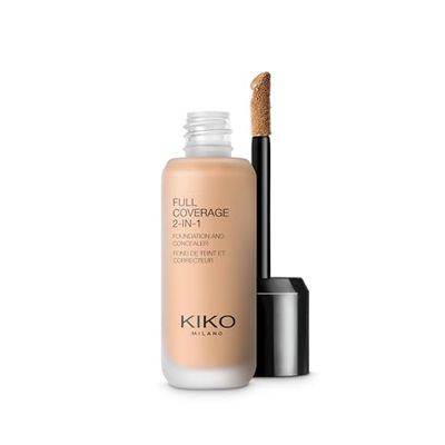KIKO Milano Full Coverage 2-in-1 Foundation & Concealer 19 - N 65, Fondotinta E Correttore 2 In 1, Elevata Coprenza