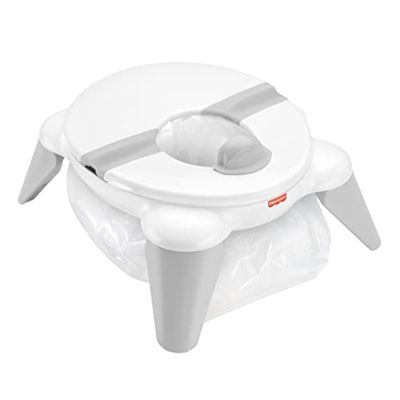 Fisher-Price 2-in-1 Reispotje – draagbaar trainingspotje voor baby's en peuters met afneembare bril voor onderweg, HBM74
