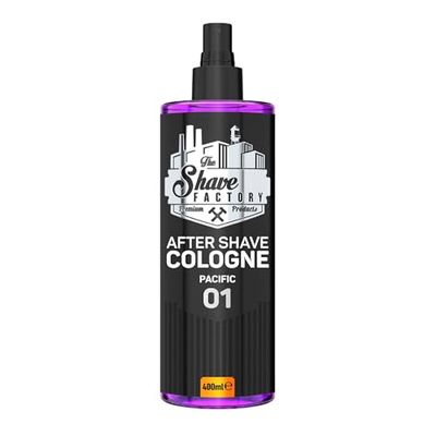 The Shave Factory Aftershave Cologne for Men – Pacific 400ml – Fresh, Energetic, Warm Fragrance – Long Lasting Citrus & Woody Scent – ​​Soothes Irritations, Refreshes Skin