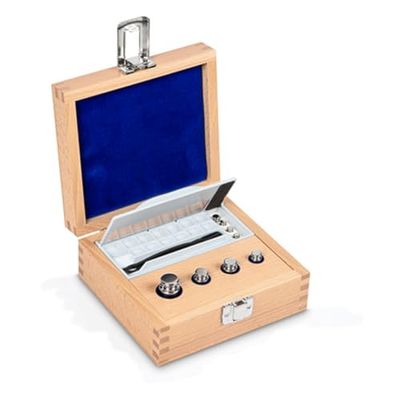 Núcleo - 324 - F1 juego de pesas, 1g - Acero inoxidable - En caja de madera - 324 02 50g