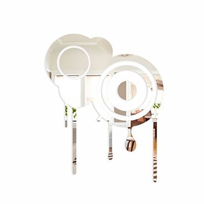 FLEXISTYLE dekorativ spegel modern, modern design dekoration, 3 mm akrylspegel från EU, vardagsrum, sovrum, hall, okrossbar, DIY-hemtextilier, silver, tillverkad i EU
