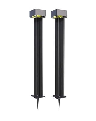 Solarsys® - Set van twee zonnelampen, 300 lumen, 1,2 W, zonnepaneel, corrosiebehandeling, schroeven en installatieset, inbegrepen voor tuin, binnenplaats en straat, 2 stuks