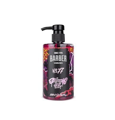 BARBER MARMARA Men's Shaving Gel No. 77 - Men's Shaving Gel Transparent 500 ml - Shaving Gel Men - for a Precise Shave of Beard Contours - Optimal Glide - Cools The Skin - with Pump Dispenser
