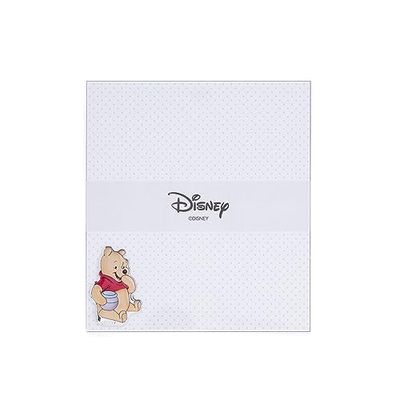 Valenti&Co – Disney Baby – Winnie The Pooh – Marco de fotos de mesa de plexiglás con aplicaciones de plata 3D a colores, ideal como decoración de habitación infantil (20 x 18 cm)