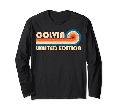 COLVIN Surname Retro Vintage 80s 90s Birthday Reunion Manga Larga