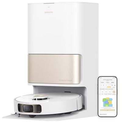 DREAME L10s Pro Ultra Heat Robot Aspirateur Laveur, Extension de serpillière, Auto-Nettoyage Automatique des serpillières avec de l'eau Chaude, Aspiration de 7 000 Pa, Application Dreamehome