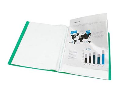 Liderpapel Window Folder 40 Pockets Polypropylene DIN A4 Green Tran