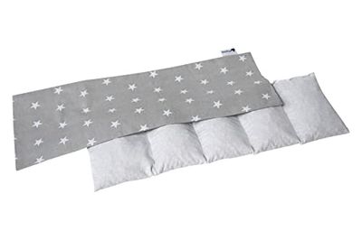 Medi Partners Almohadilla térmica hueso de cereza 60x20cm 800g 100% Algodón 5 cámaras Grande Terapias de frío Funda Extraíble (Estrellas)