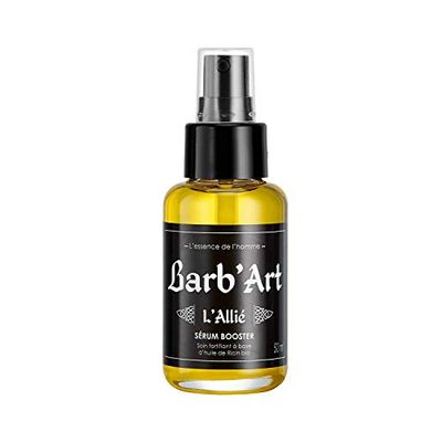 Barb'Art Olio da barbe/siero Booster al ricino, 50 ml