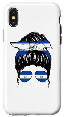 El Salvadoran Girl El Salvador Flag El Salvadoran Woman Case for iPhone X/XS