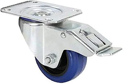LD Systems 372091 - Rotella con giuntura mobile e freno, 80 mm, colore: Blu