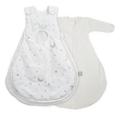 roba "safe asleep®" Gigoteuse Bébé + Grenouillère - Coton Respirant - 62/68 cm - AIR Plus - Design "Sternenzauber"