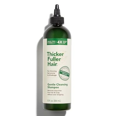 Thicker Fuller Hair Gentle Cleansing Shampoo - Hair Thickening, Clarifying Shampo - Lightweight, Gentle Shampoo Formula - Natural Ingredients - 354 ml