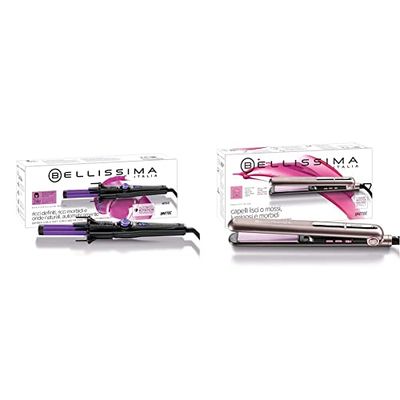 Bellissima Imetec BHS3 100 Revolution Ricci & amp;Curl, Arricciacapelli Automatico & Bellissima Imetec Creativity B9 300 Piastra per Capelli, Styling Liscio o Mosso, Rivestimento in Ceramica