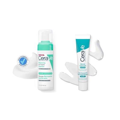 Cerave Balancing Cleansing Mousse 148ml + Blemish Control Gel 40ml