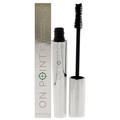 PUR Cosmetics On Point 4-in-1 Mascara with Hemp - Lengthening, Anti-Pollution Properties - Helps Nourish and Moisturize Lashes to Appear Stronger and Healthier - Ideal for Everyday Wear - 0.24 oz