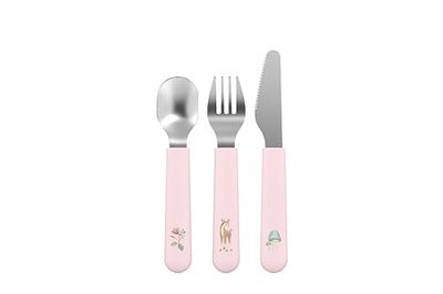 Mepal Children’s Cutlery 3-Piece Set Mio Little Dutch, Children's Flatware, Child-Friendly Utensils from 12 Months, Including Knife, Fork & Spoon, Set of 3, Fairy Garden