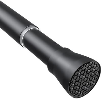ZipGlo Bastone Tenda A Pressione 1 Pezzo 69.2-127.2cm, Nero, Diametro: 22 mm, Bastoni Per Tende Asta Telescopica, Allungabile Per Decorazioni Tende Da Doccia, Bastone Telescopico