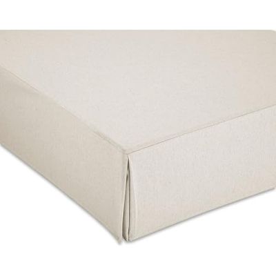 ECOMMERC3 | Canape-överdrag säng 135 storlek sängkjol 135 x 190/200 cm - överdrag canape färg elfenben halkfri passform och andningsbar 100% tillverkad i Spanien