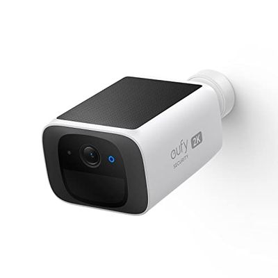 eufy Security SoloCam S220, telecamera wifi esterno senza fili, telecamera pannello solare, risoluzione 2K, IP67, nessun canone mensile, compatibile con Alexa, HomeBase non richiesto