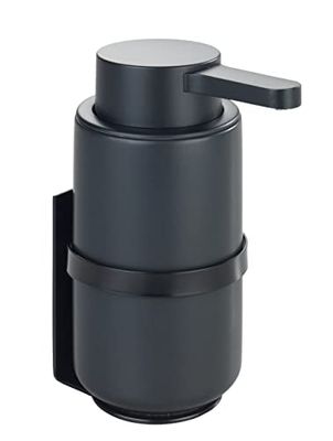 Dispensador de jabón con Soporte de Pared Woya, Negro