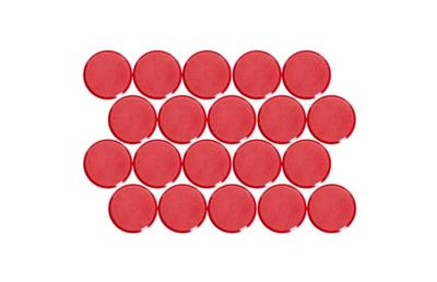 MAULpro, facetterand magneten, rond, onbreekbaar kunststof, rood, hechtkracht 0,6 kg