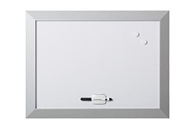 Bi-Office, Lavagna Kamashi, Magnetica Cancellabile a Secco, Cornice Argento MDF, 90x60cm