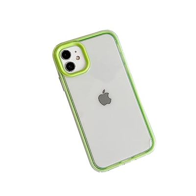 WDTURNS Cover compatibile con iPhone 12 (6,1"), [resistente agli urti, antiscivolo, anti-graffio] [no ingiallimento], cover in silicone TPU premium per iPhone 12, verde